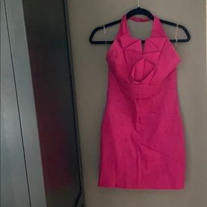 Pink halter dress